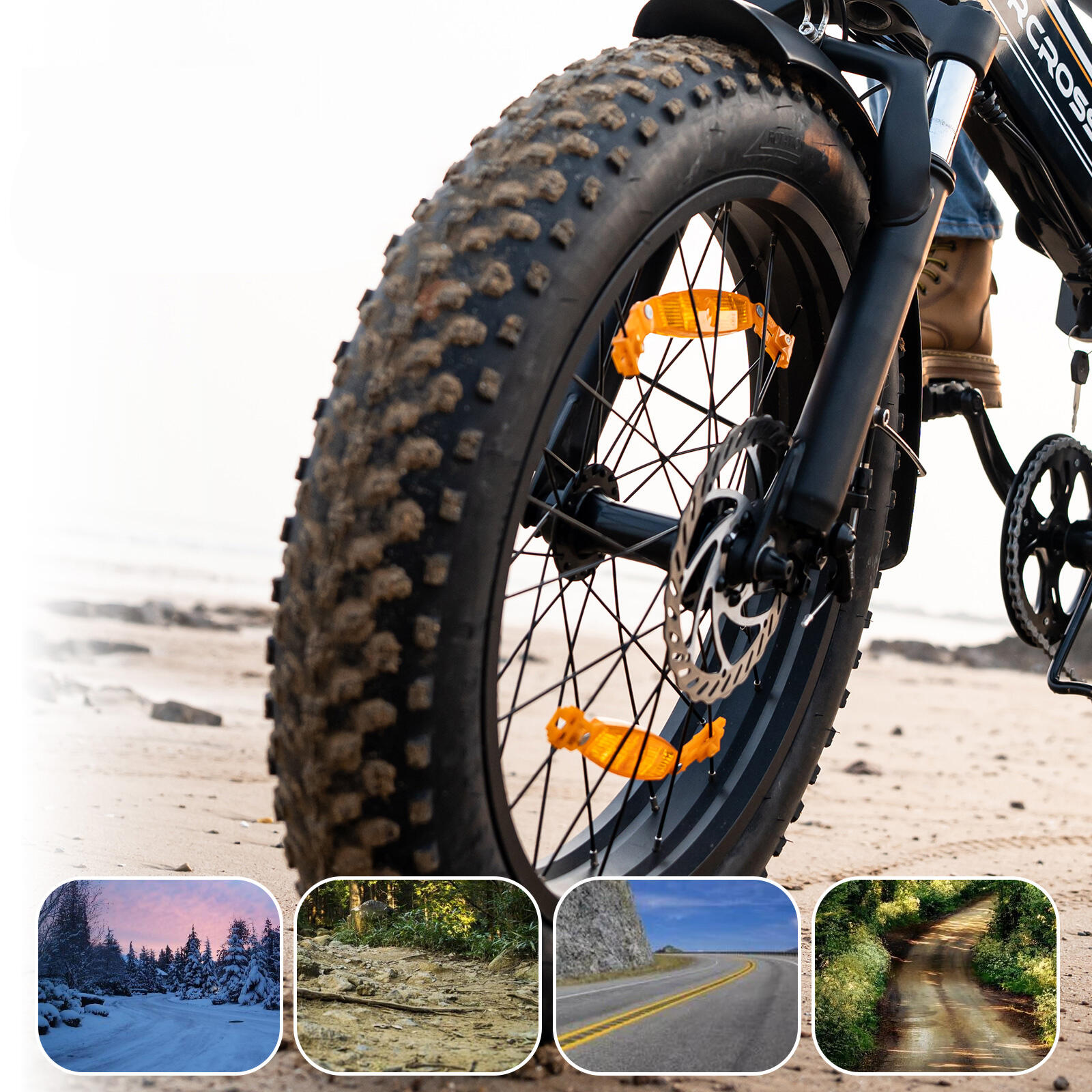 Elektrische Vouwfiets Fatbike 20"x4.0–48V13Ah Accu–250W Motor–25KM/H-APP–EK10 5/6
