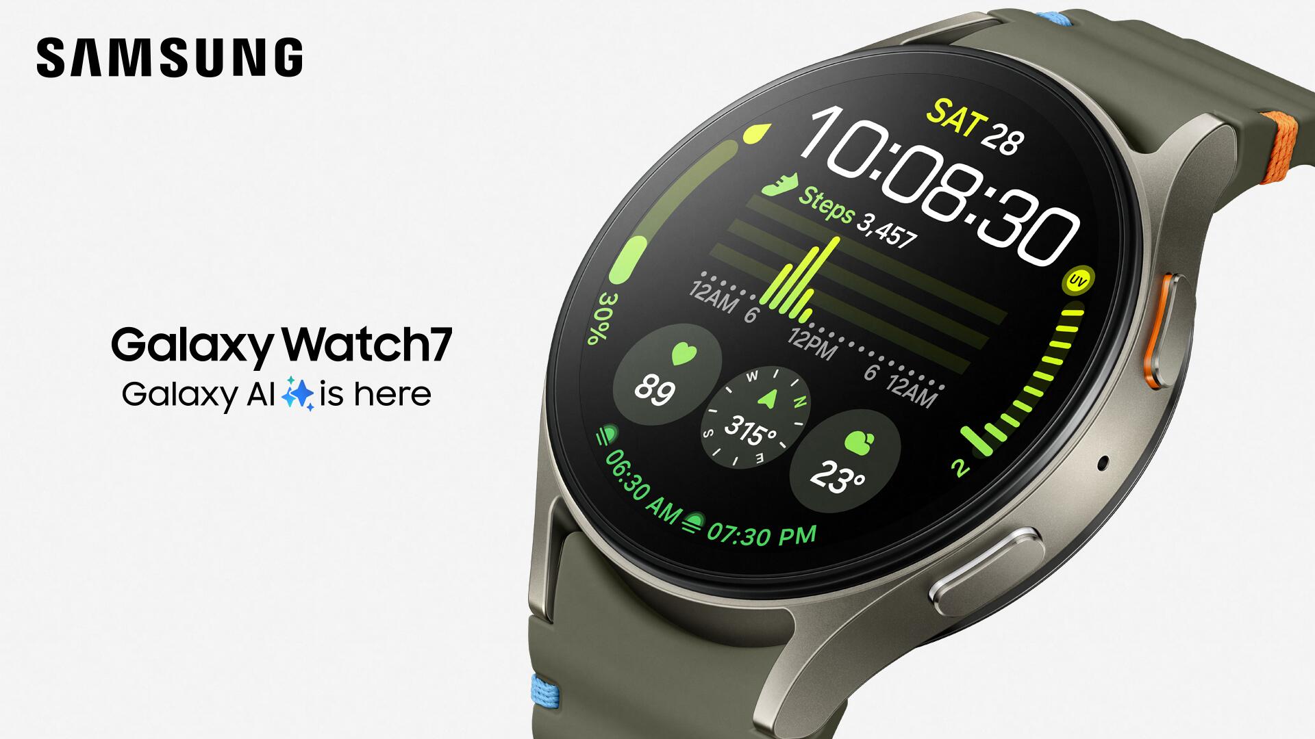 Galaxy Watch7 44mm Bluetooth Smartwatch - Green 7/9