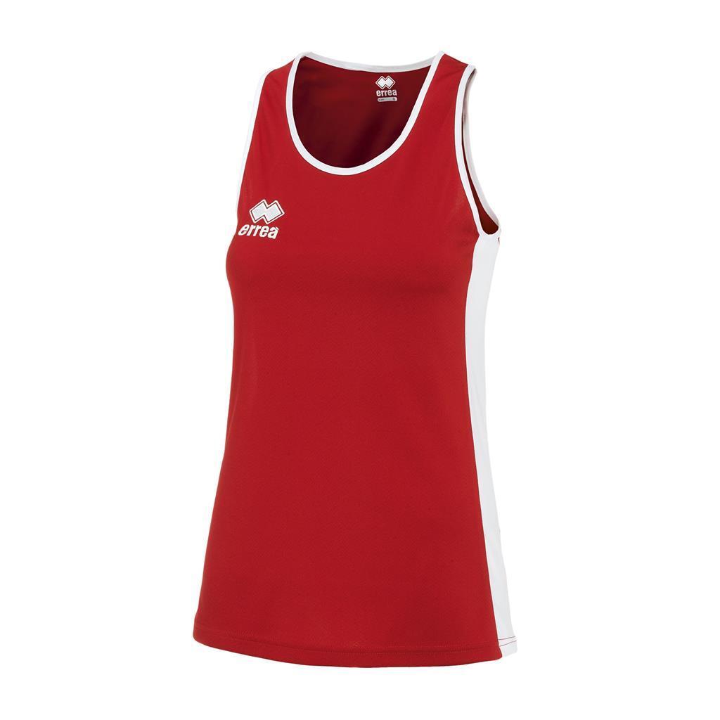 Errea - Débardeur Femme Errea Rachele - T-shirt Sans Manche - Blanc|rouge - 38 S - Decathlon