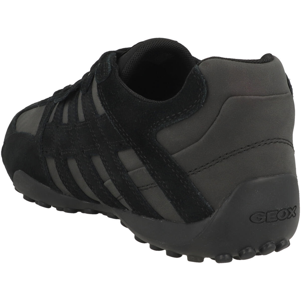 Geox UOMO SNAKE A -  Herren Leder Sneaker U4507 A 022EK schwarz 6/7