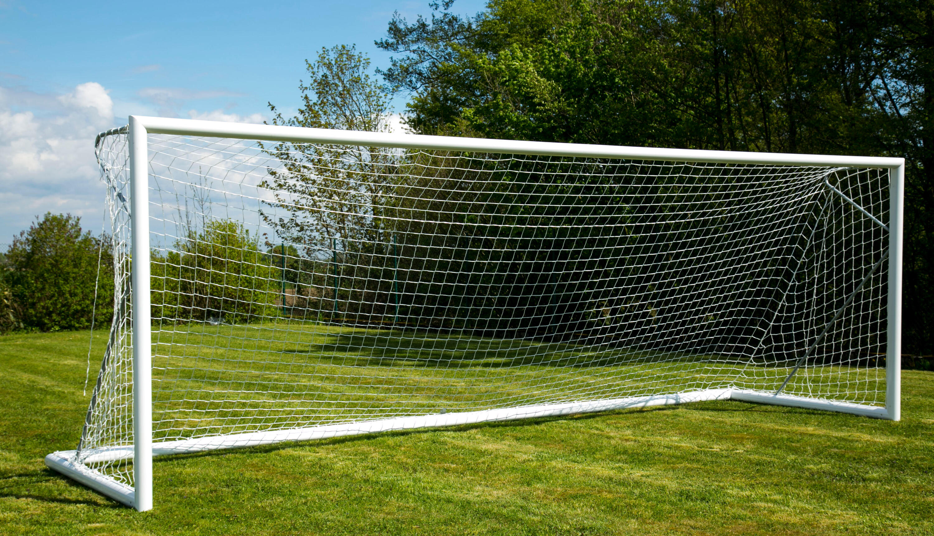Filet 3mm de but de foot à 11 - Blanc - Pour but 7.32 x 2.44 x 0.8 x 1.5m 5/7