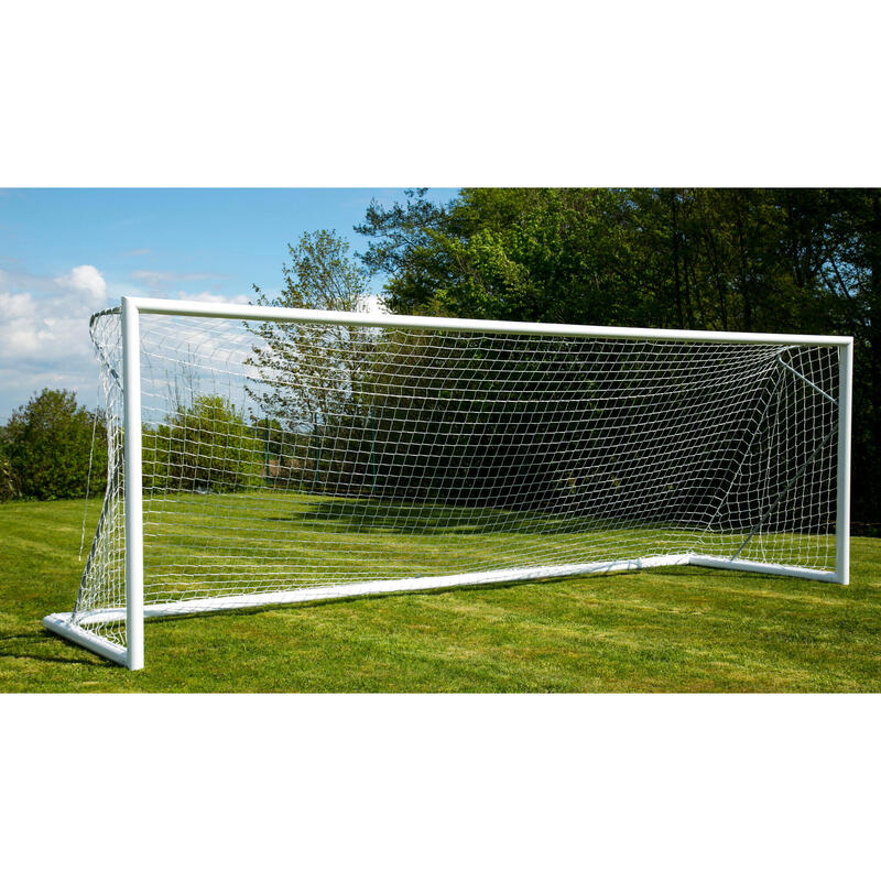 11er Fußballtornetz 3mm - Weiß - Für Tor 7.32 x 2.44 x 0.8 x 1.5m