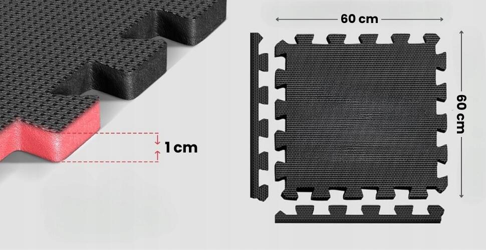 Mata Puzzle Pod Sprzęt Do Ćwiczeń 6 szt. Ochronna Podłoga Na Siłownię 7/7