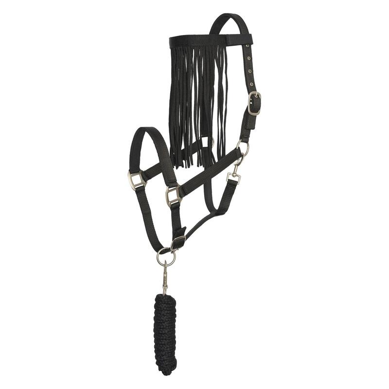 Ensemble Licou Imperial Riding avec Frontal anti-mouches - Noir