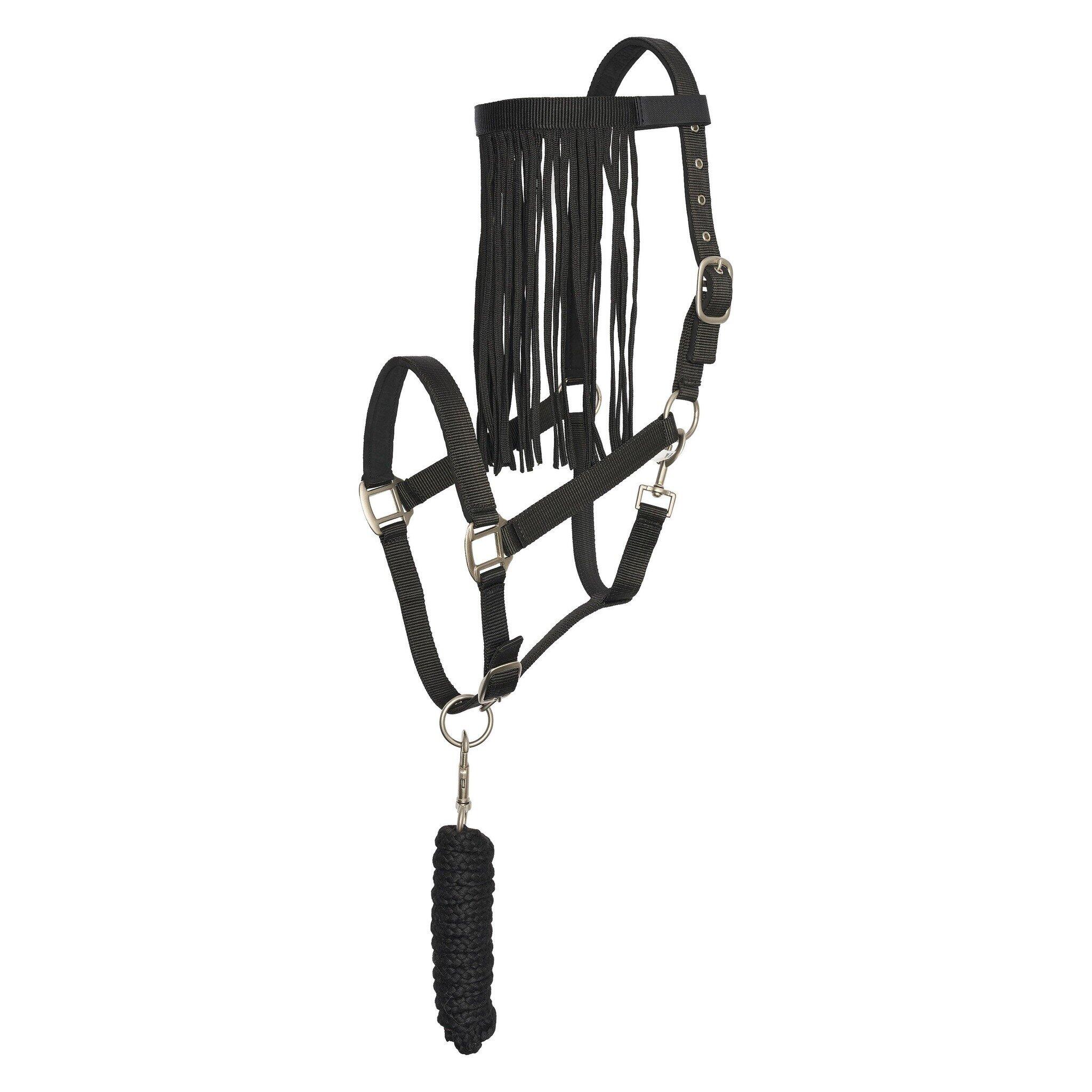 Imperial Riding Halsterset met Vliegenfrontriem - Zwart (Cob) 2/2