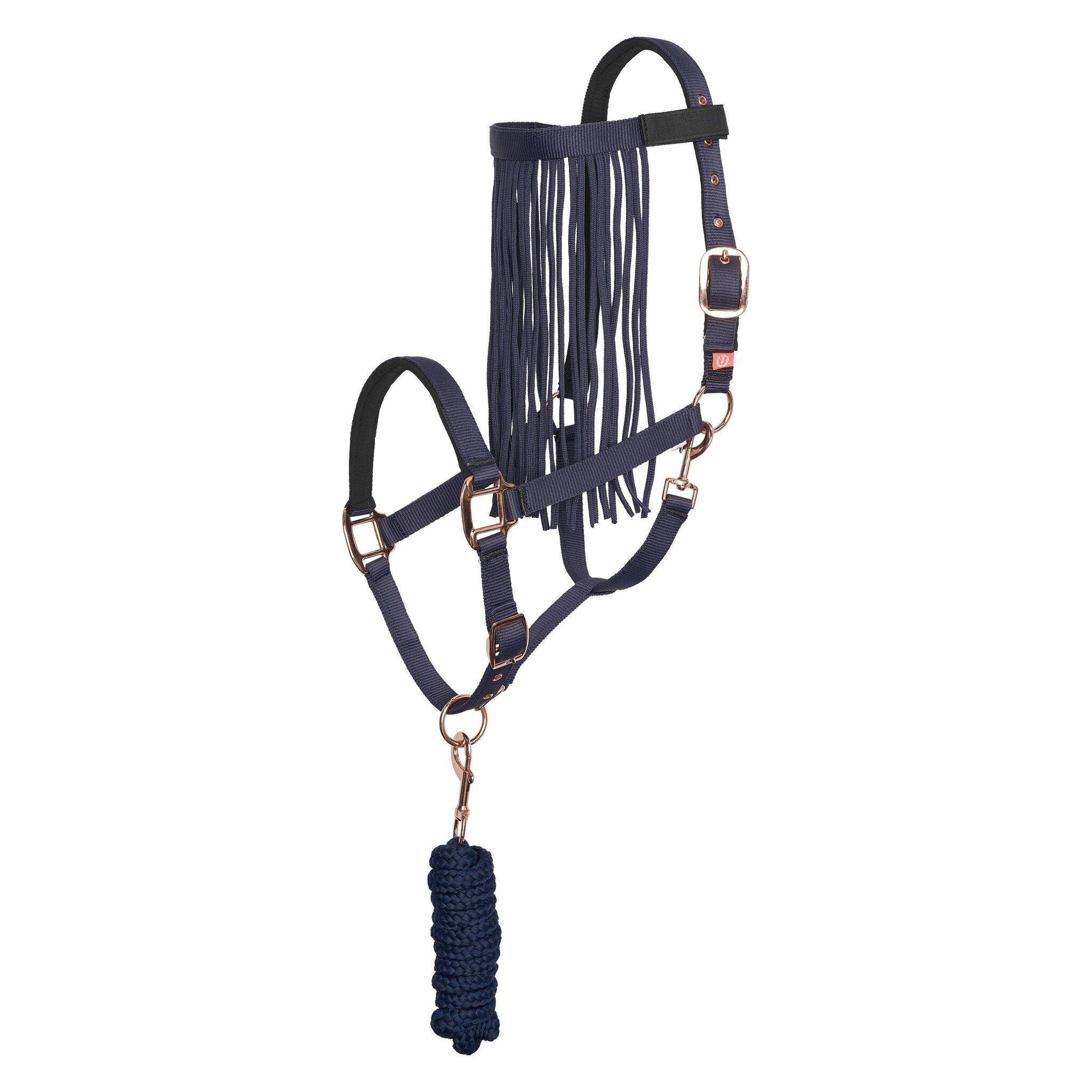 IMPERIAL RIDING Imperial Riding Halsterset met Vliegenfrontriem - Navy