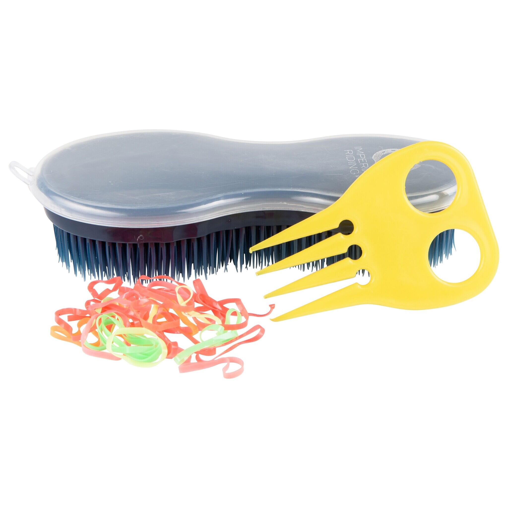 Set of 3 mane curlers and elastics Imperial Riding 2/3
