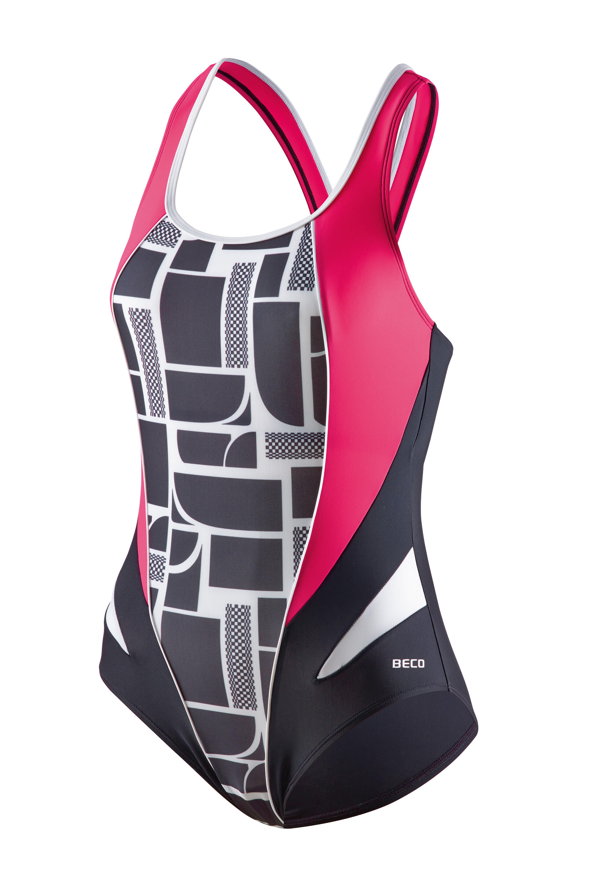 Beco Competition Swimsuit Black/white/pink 2/5