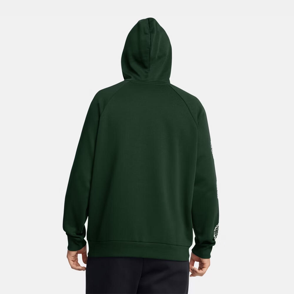 Sweat À Capuche Ua Rival Fleece High Brand Read Logo Hoodie Groen Bos 4/5