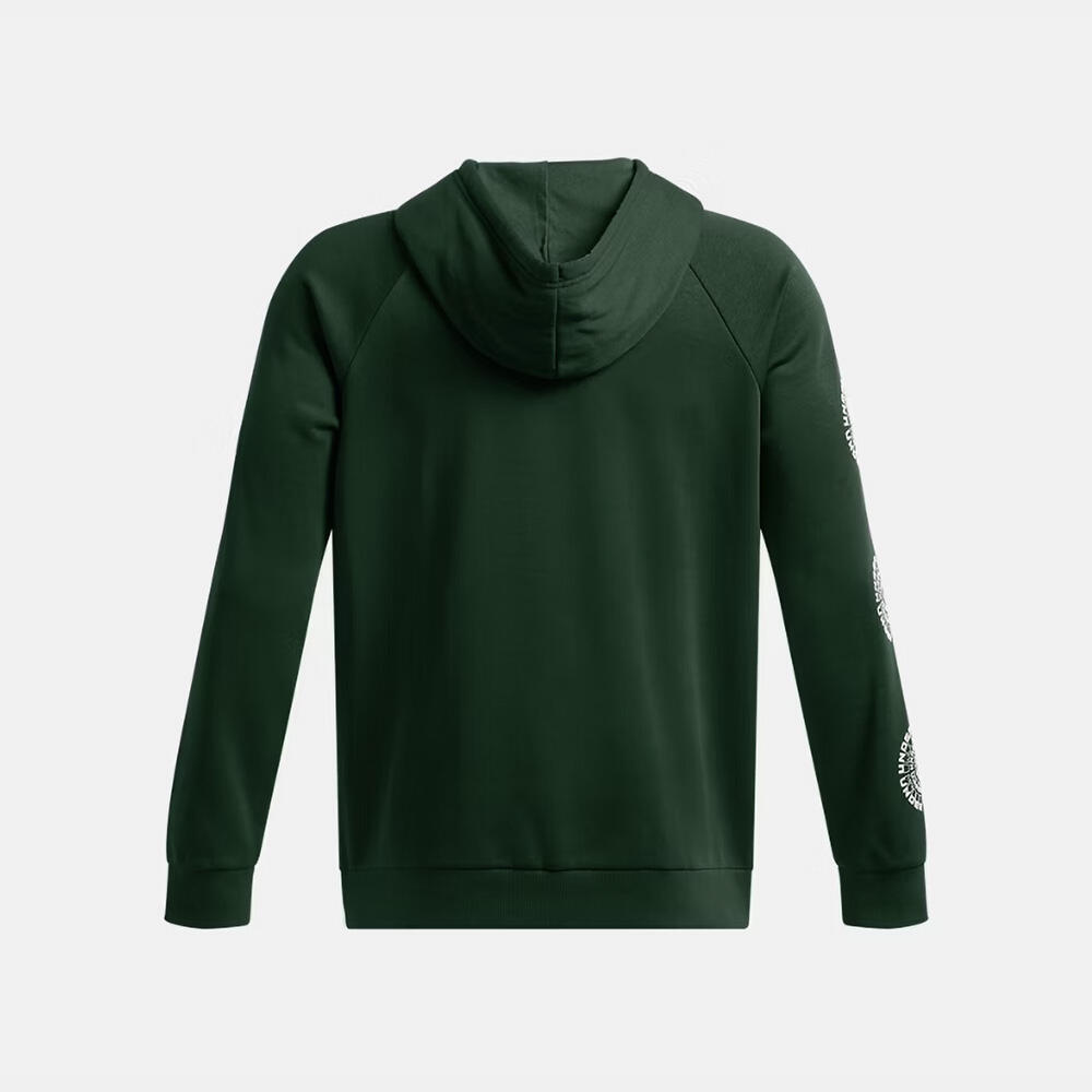 Sweat À Capuche Ua Rival Fleece High Brand Read Logo Hoodie Groen Bos 2/5