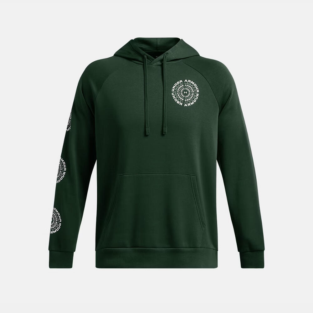 UNDER ARMOUR Sweat À Capuche Ua Rival Fleece High Brand Read Logo Hoodie Groen Bos