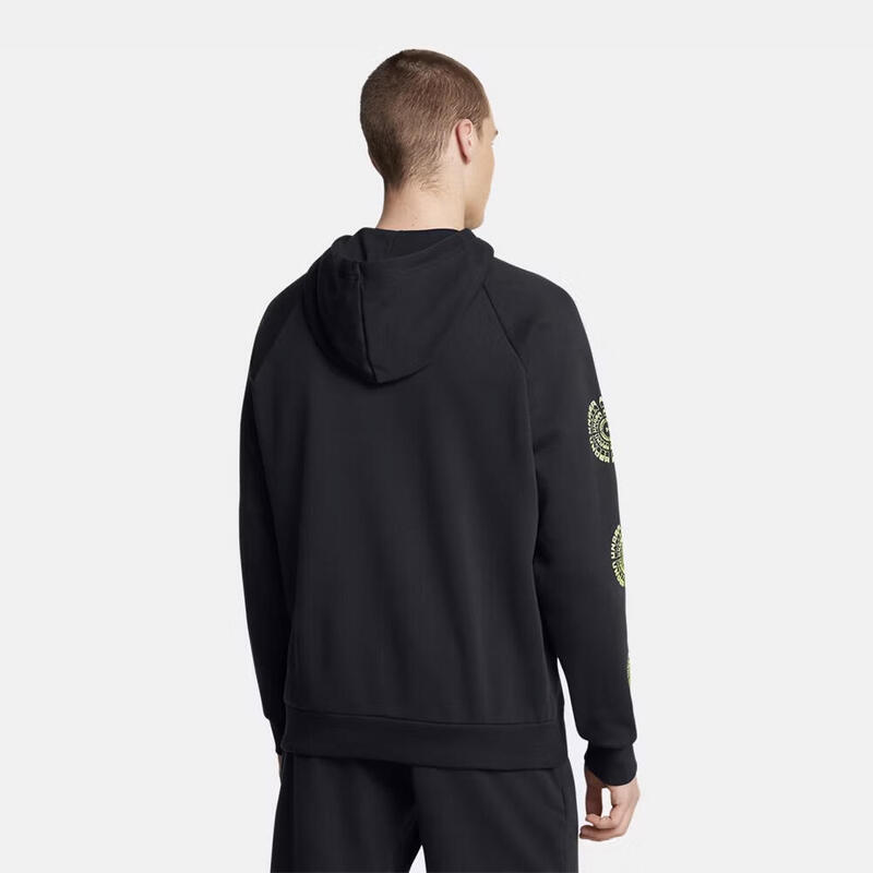 Sudadera Con Capucha Ua Rival Fleece High Brand Read Logo Negro