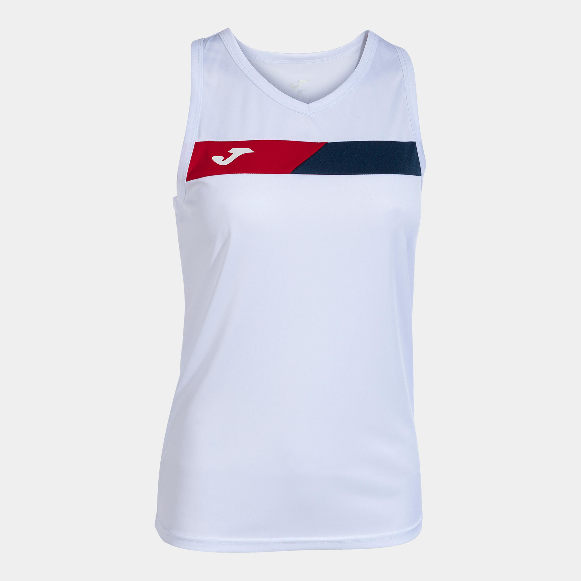 Joma - Débardeur Sans Manches Padel Femme Joma Court Blanc - T-shirt Sans Manche - Blanc|rouge - 42 M/l - Decathlon