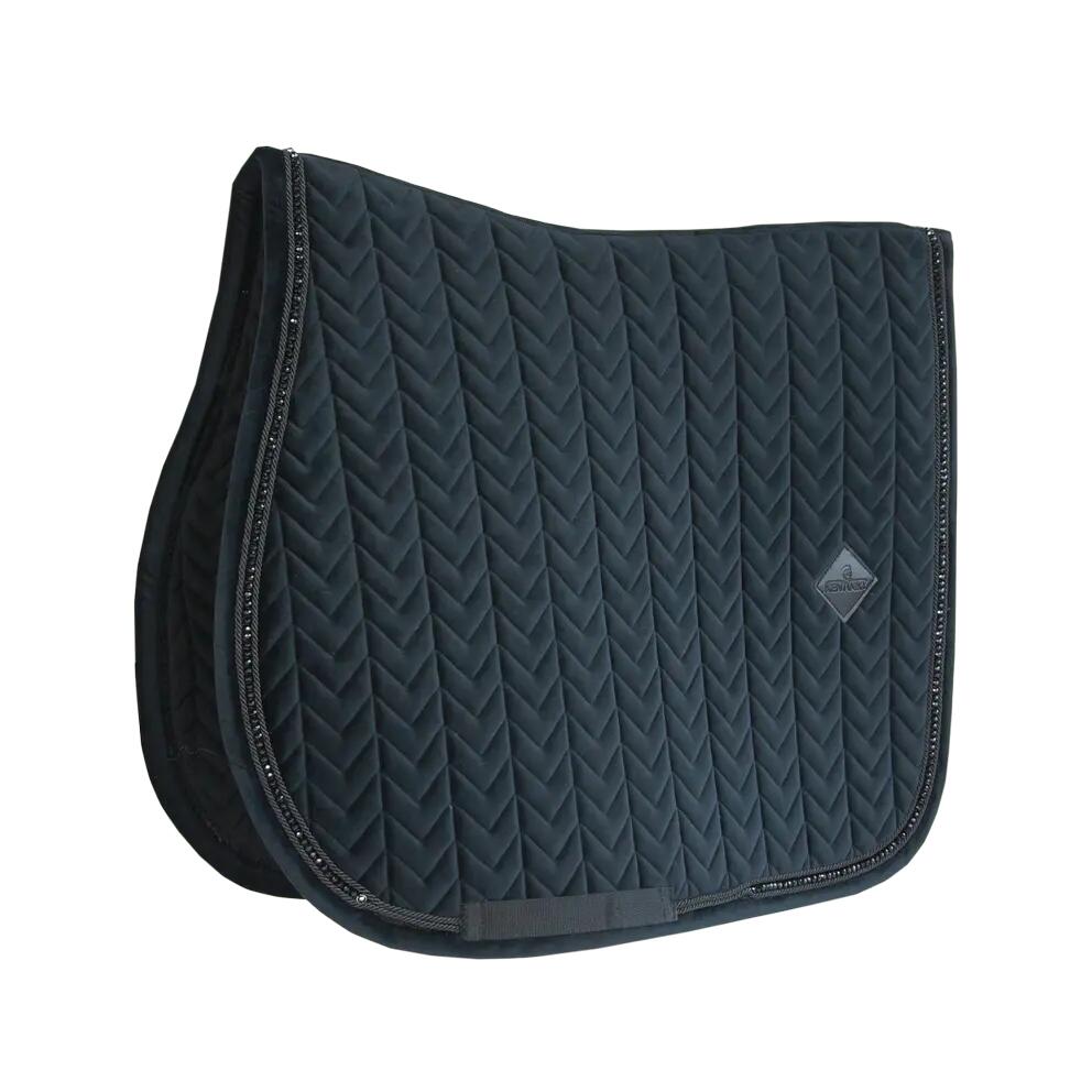 Saddle Pad velvet pearls jumping black