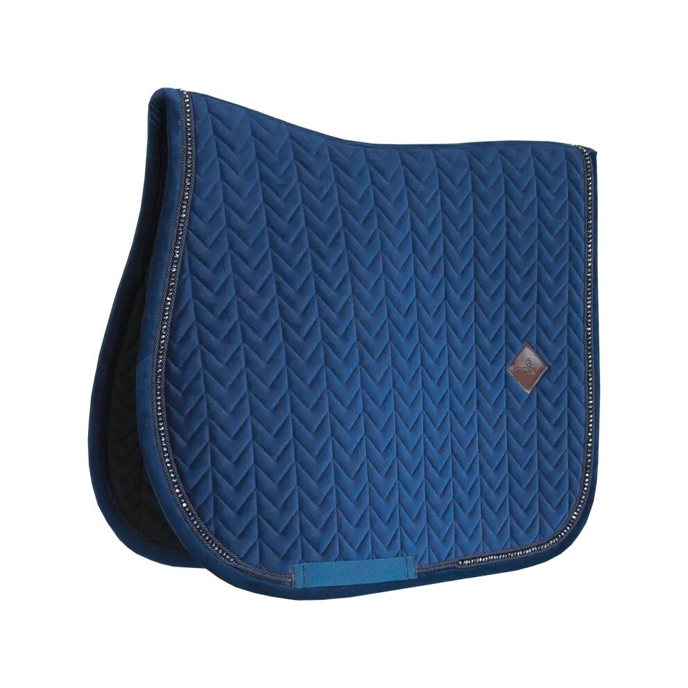 Saddle Pad velvet pearls jumping navy