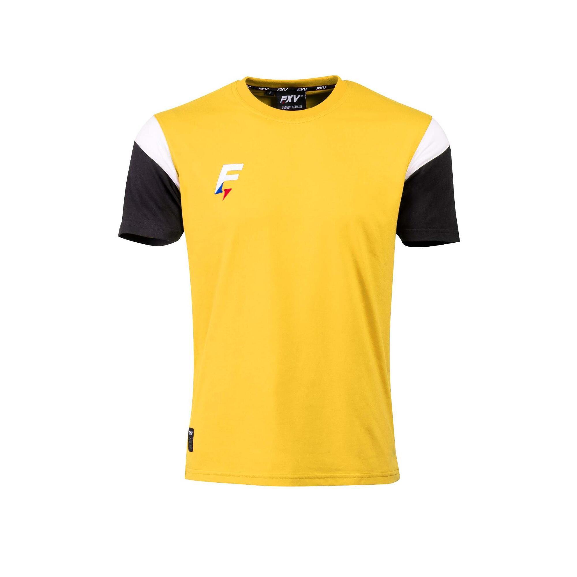 Force Xv - Tee-shirt De Rugby Force Xv Conquete Jaune-noir - T-shirt Manches Courtes - Jaune - 40 M - Decathlon