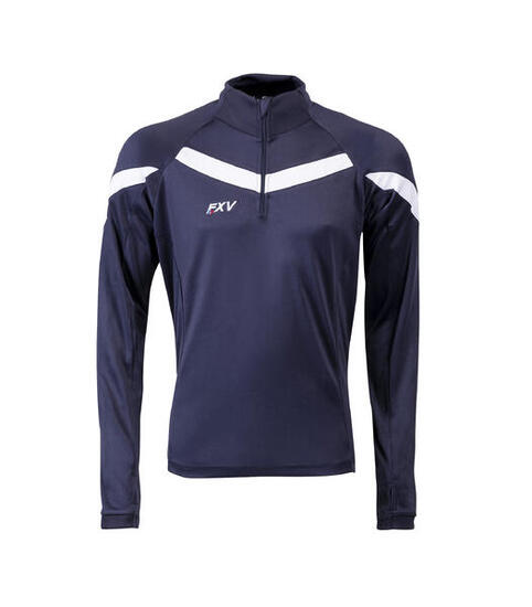 Sweat demi zip de rugby Force XV VICTOIRE marine