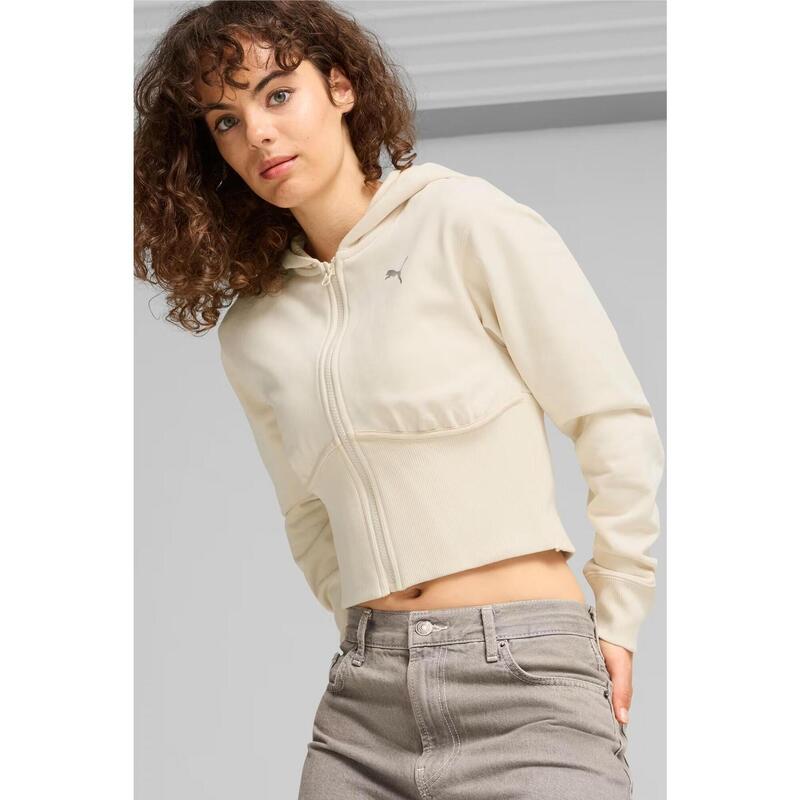 Sudaderas Mujer Puma Dare To Cropped Hoodie Blanco