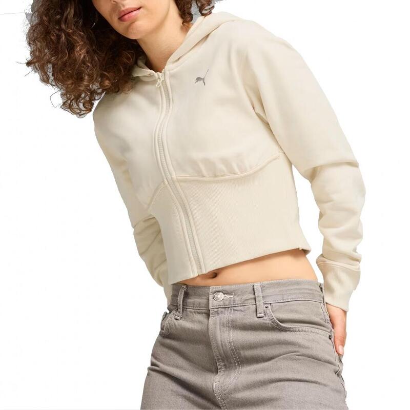 Sudaderas Mujer Puma Dare To Cropped Hoodie Blanco