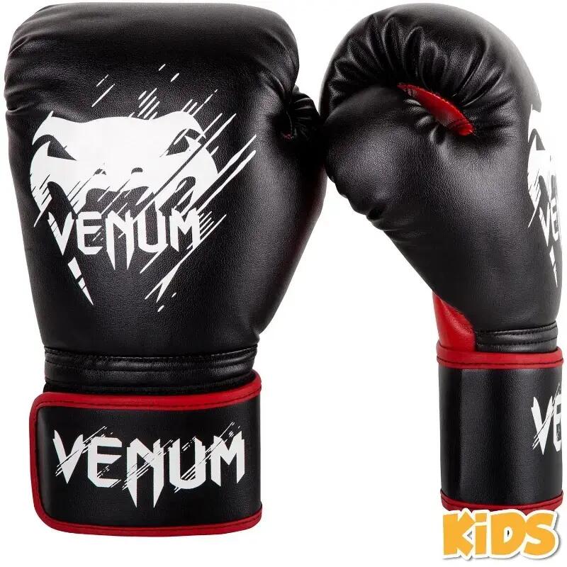 Venum Contender Kids Boxing Gloves - Black-Red