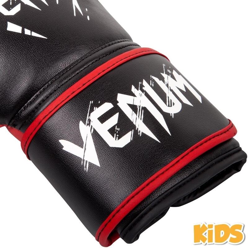 Guantes de boxeo Venum Contender para niños, color negro/rojo, 170 g 3/6