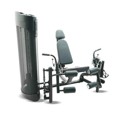 Dual station seated leg extension + leg curl