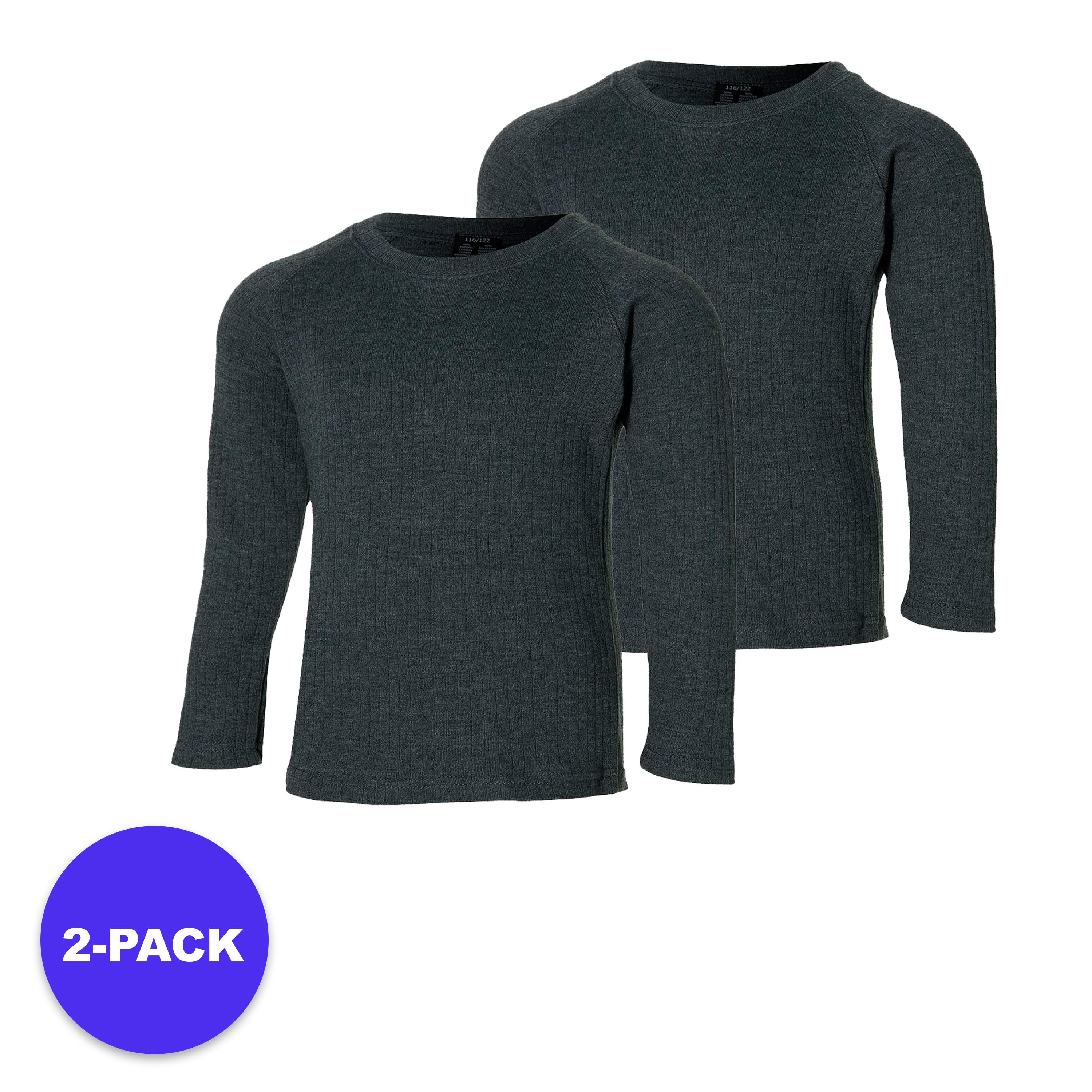 Heat Keeper - Heatkeeper - Chemise Thermique Enfants - Anthracite Mélangé - 2 Pièces - Sous Vêtement Haut - Gris|marron - Decathlon