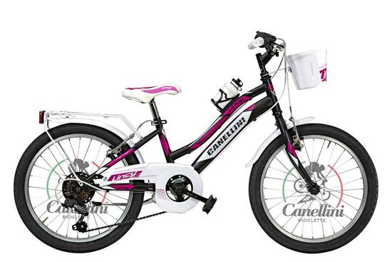 Vélo de fille VTT Canellini LINCY 20" - Noir/Fuchsia