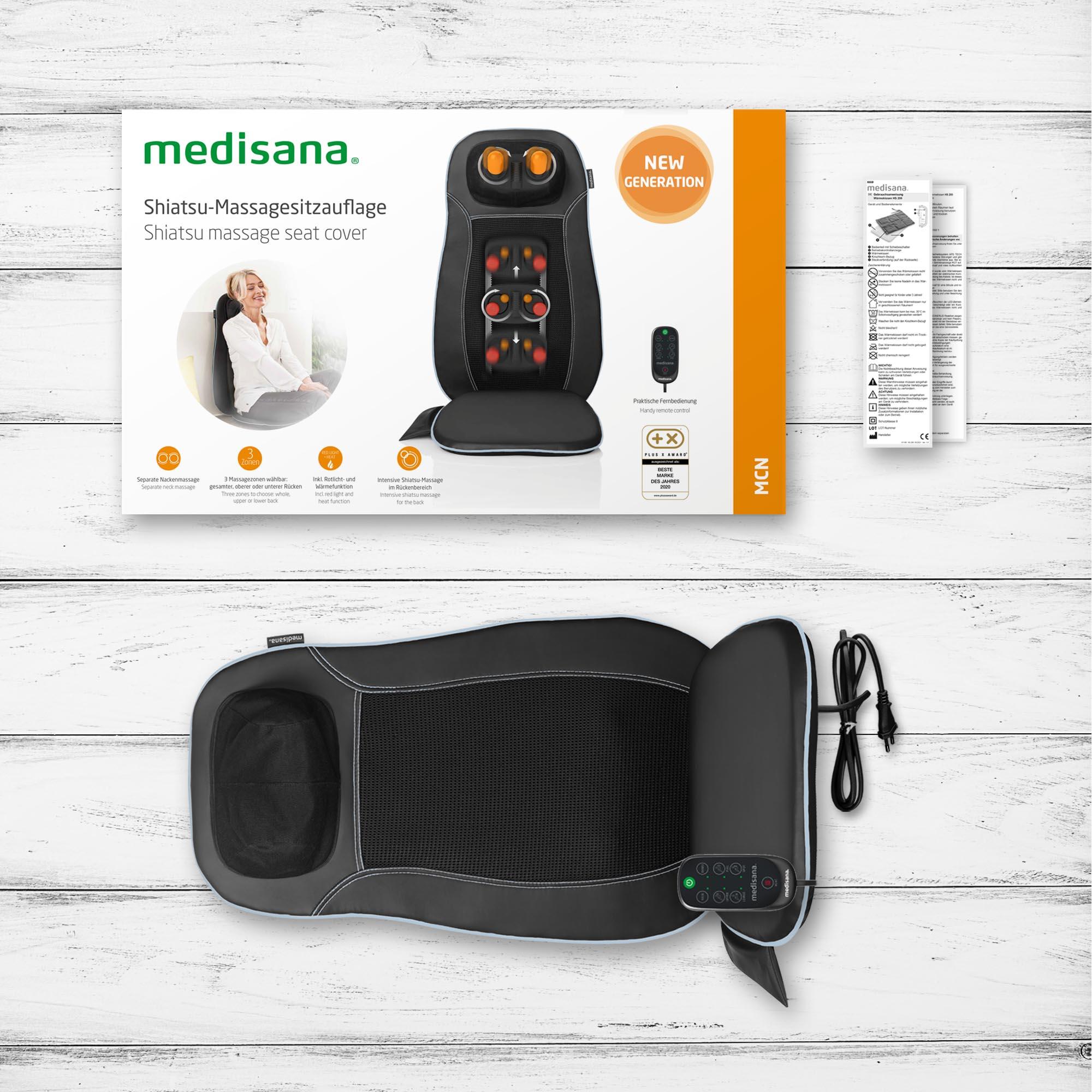 medisana MCN Couvre-siège de massage shiatsu pour la nuque & le dos 7/7