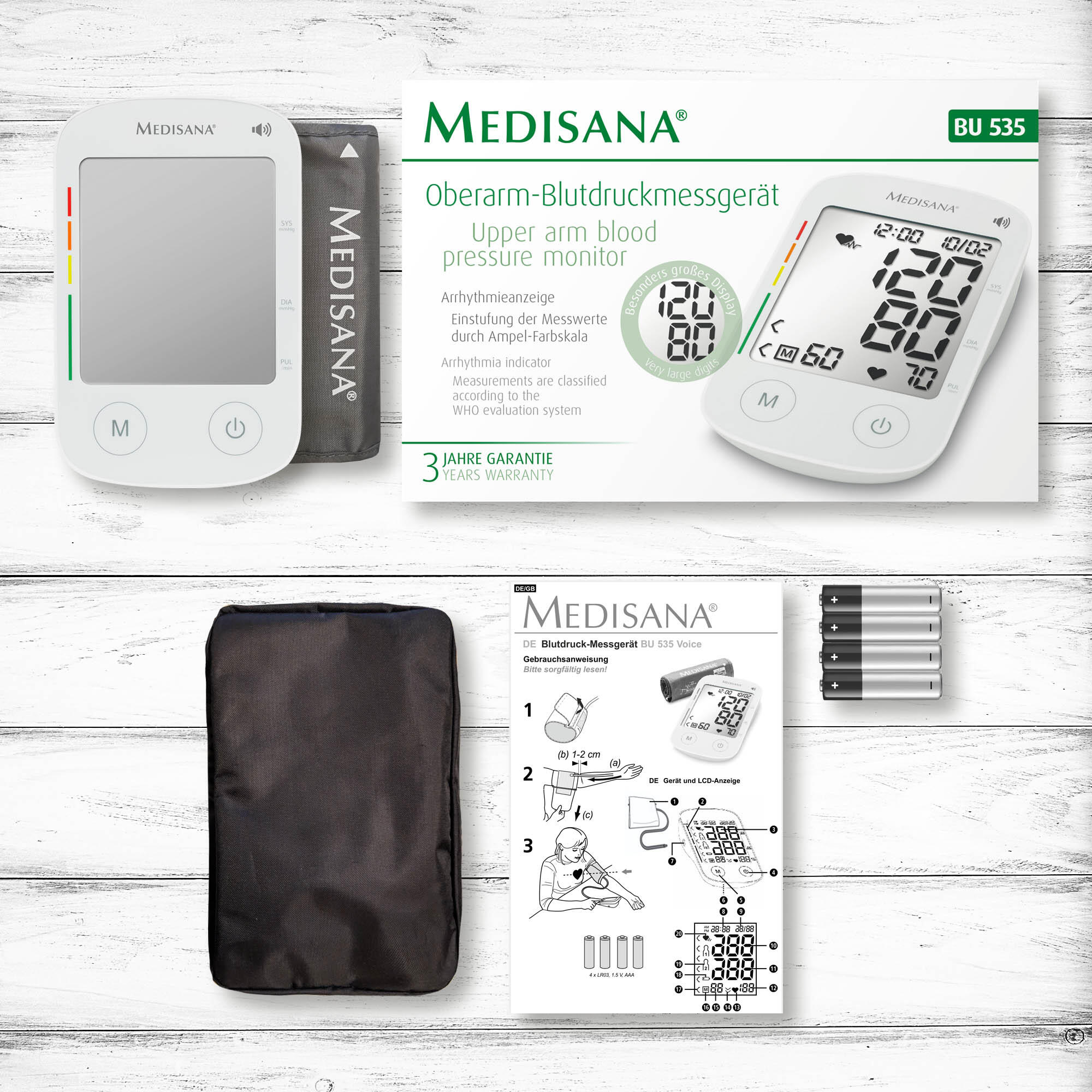 medisana BU 535 Voice Tensiomètre à bras, tension artérielle et du pouls 6/6