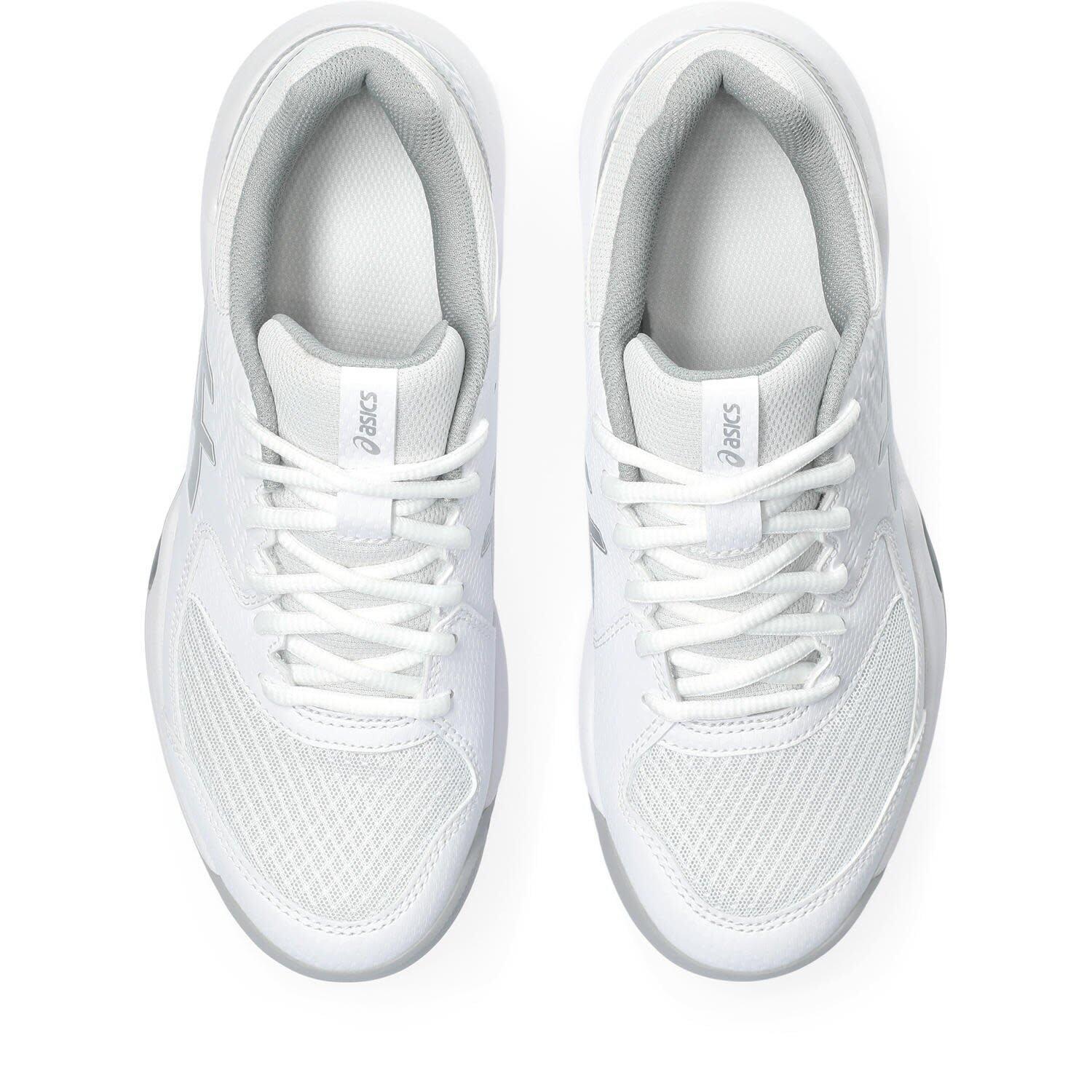 Tennis En Padelschoenen Dames - ASICS Gel Dedicate 8 W CLAY - White/Pure Silver 7/7