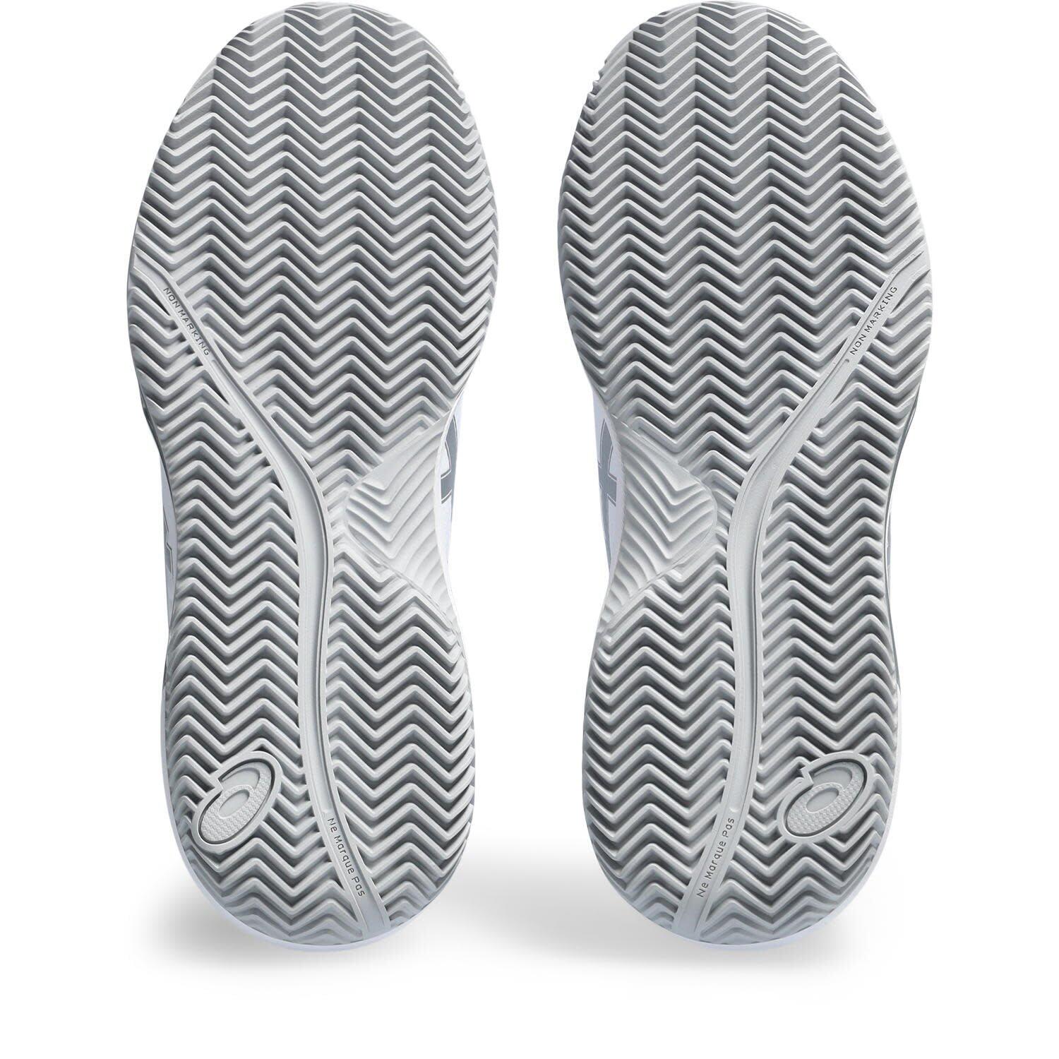 Tennis En Padelschoenen Dames - ASICS Gel Dedicate 8 W CLAY - White/Pure Silver 6/7