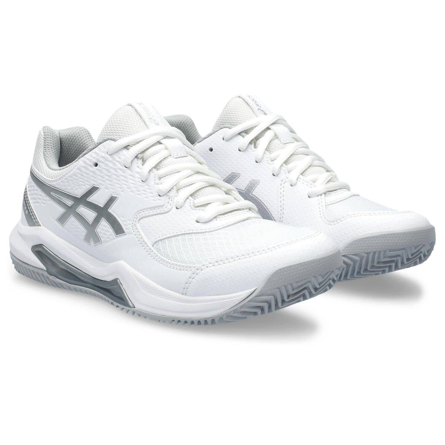 Tennis En Padelschoenen Dames - ASICS Gel Dedicate 8 W CLAY - White/Pure Silver 2/7