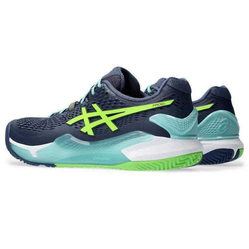 Zapatillas Asics Gel Resolution 9 Padel Azul Lima Electrico -  - 40,5 5/5