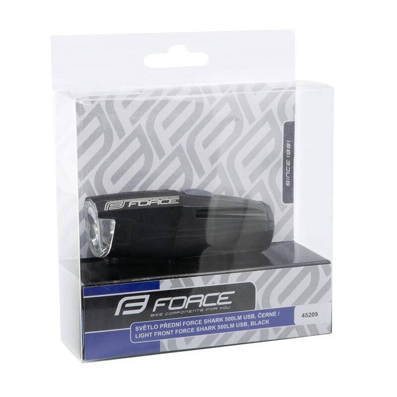 Far fata Force Shark USB 500Lm Negru