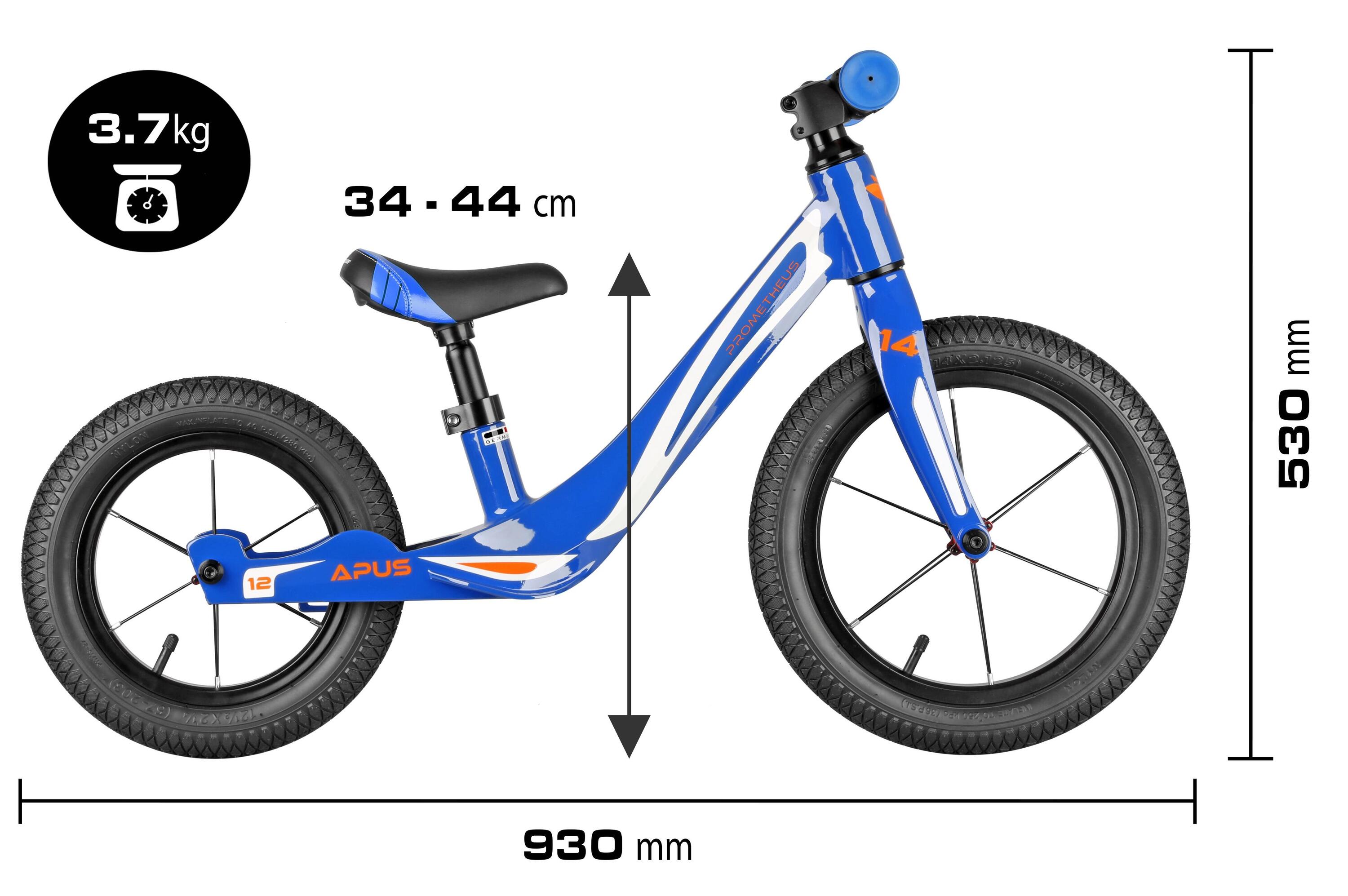 Draisienne à partir de 2-3 ans 14/12 pouces Limiteur de braquage magnésium APUS 2/6