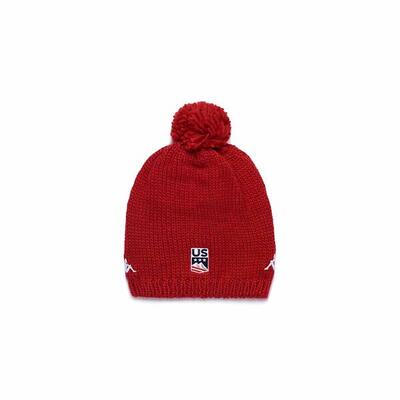 cappello da uomo e donna in acrilica rosso da sci e snowboard