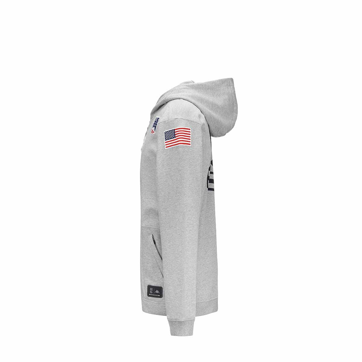 Felpa da uomo donna in cotone grigio da sci 2/7