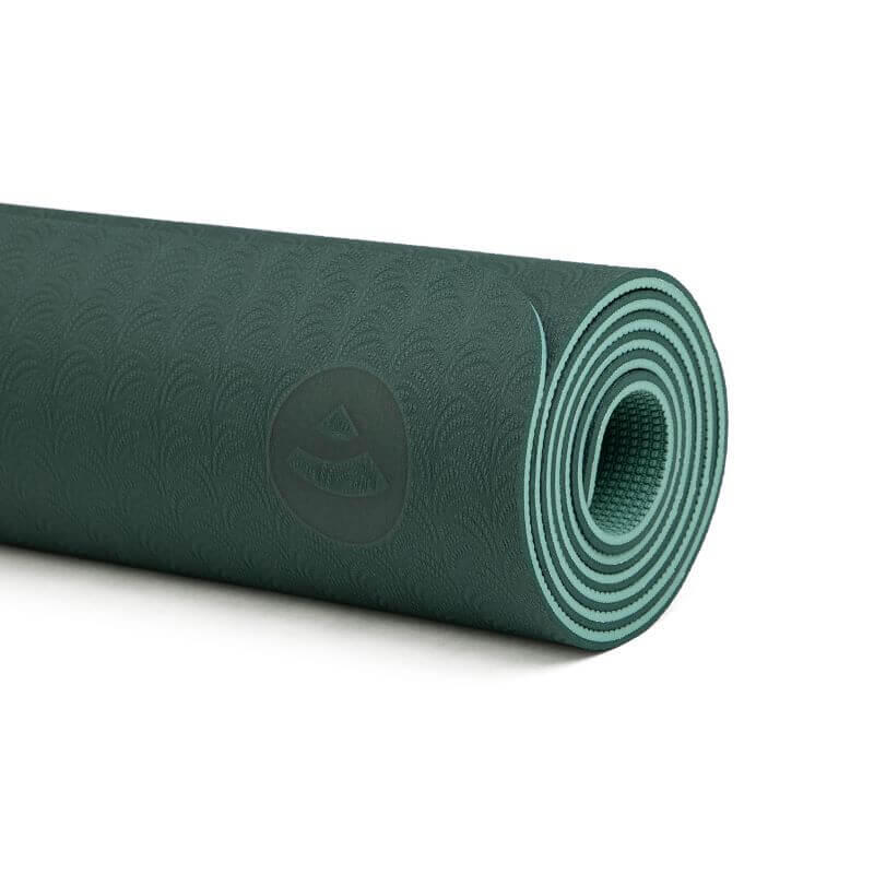 TPE Yogamatte LOTUS PRO dunkelgrün/grün 5/7