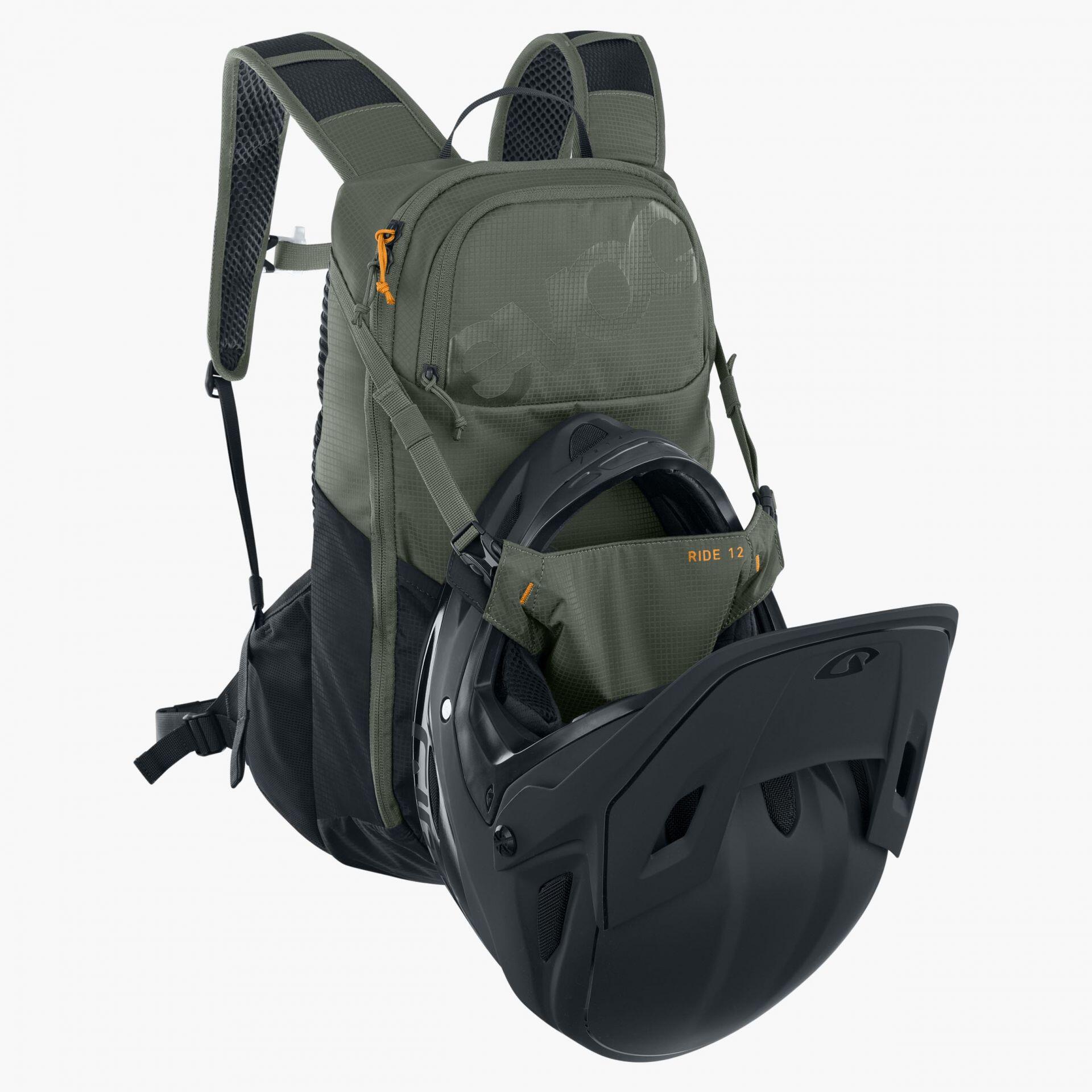 RIDE ＋ RIDE 　156cm Evoc Ride 12 + 2l Bladder Dark Olive-Black
