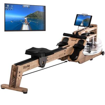 Water roeimachine styrke - essenhout - bluetooth - waterroeiapparaat
