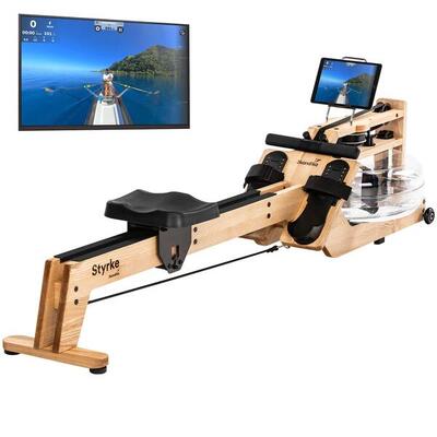 Water roeimachine styrke - essenhout - bluetooth - waterroeiapparaat
