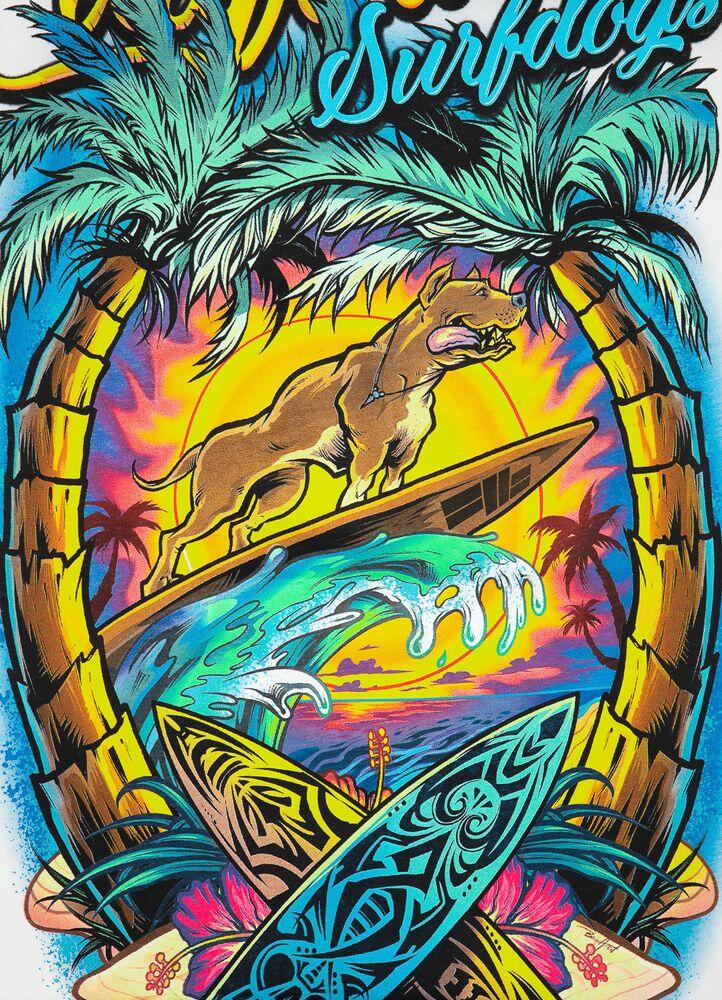 Herren T-Shirt Pitbull Surfdog 5/6