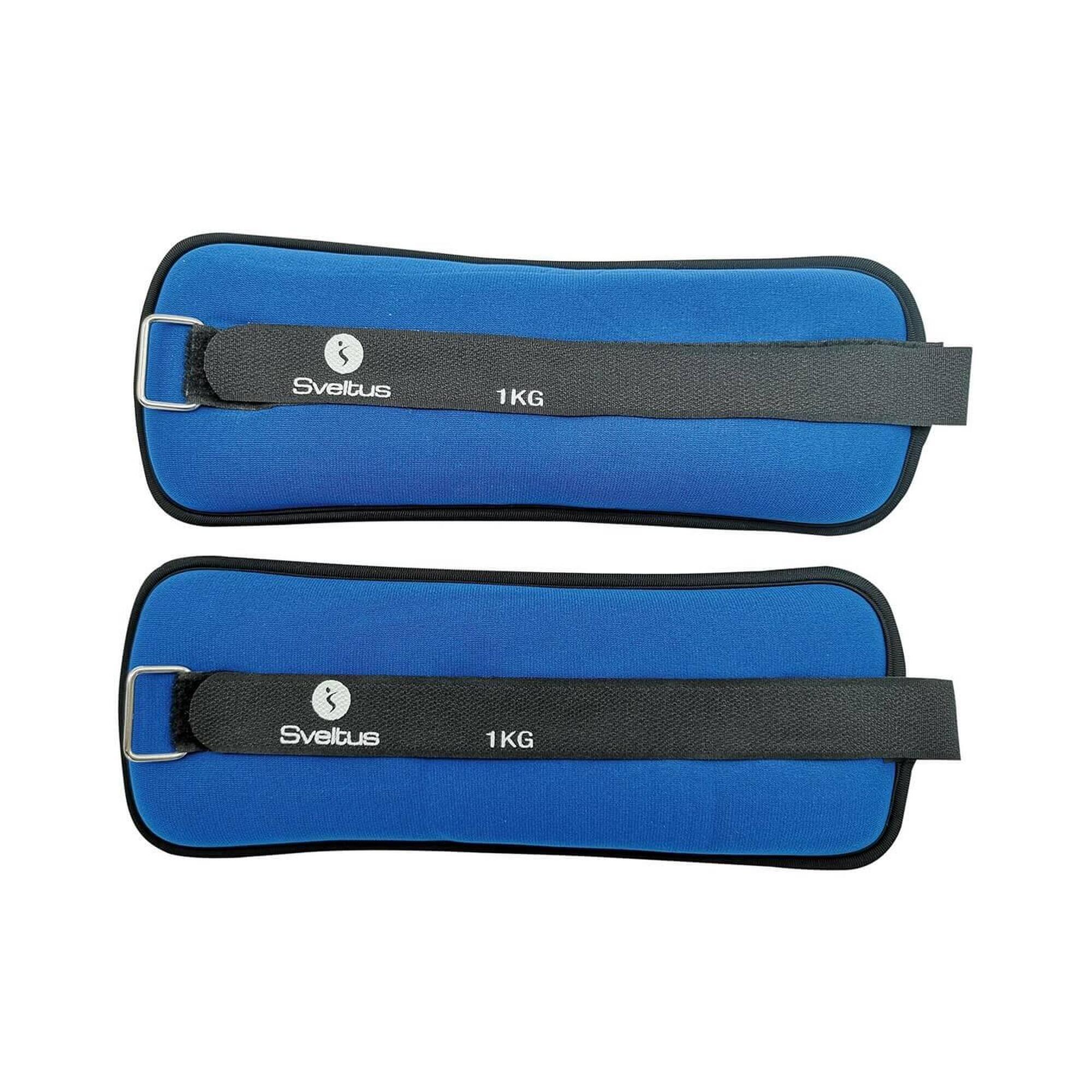 Sveltus - Manchettes De Poids Néoprène 2 Kg Bleu Réglables Pour Pilates - Haltères Reglable - Bleu - 2 Kg - Decathlon