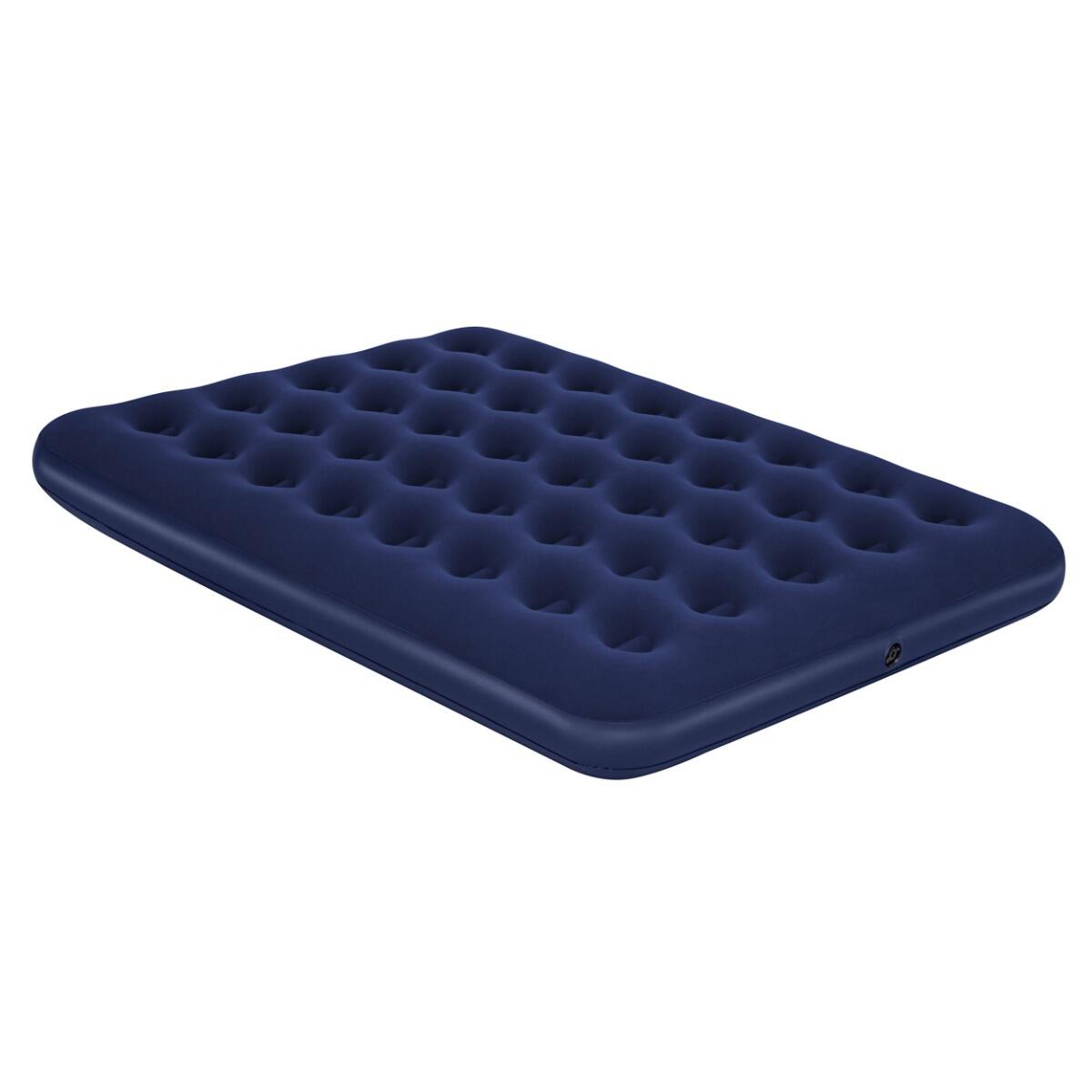 BESTWAY Bestway Double Flocked Airbed With Pump | Inflatable Home & Camping Airbeds