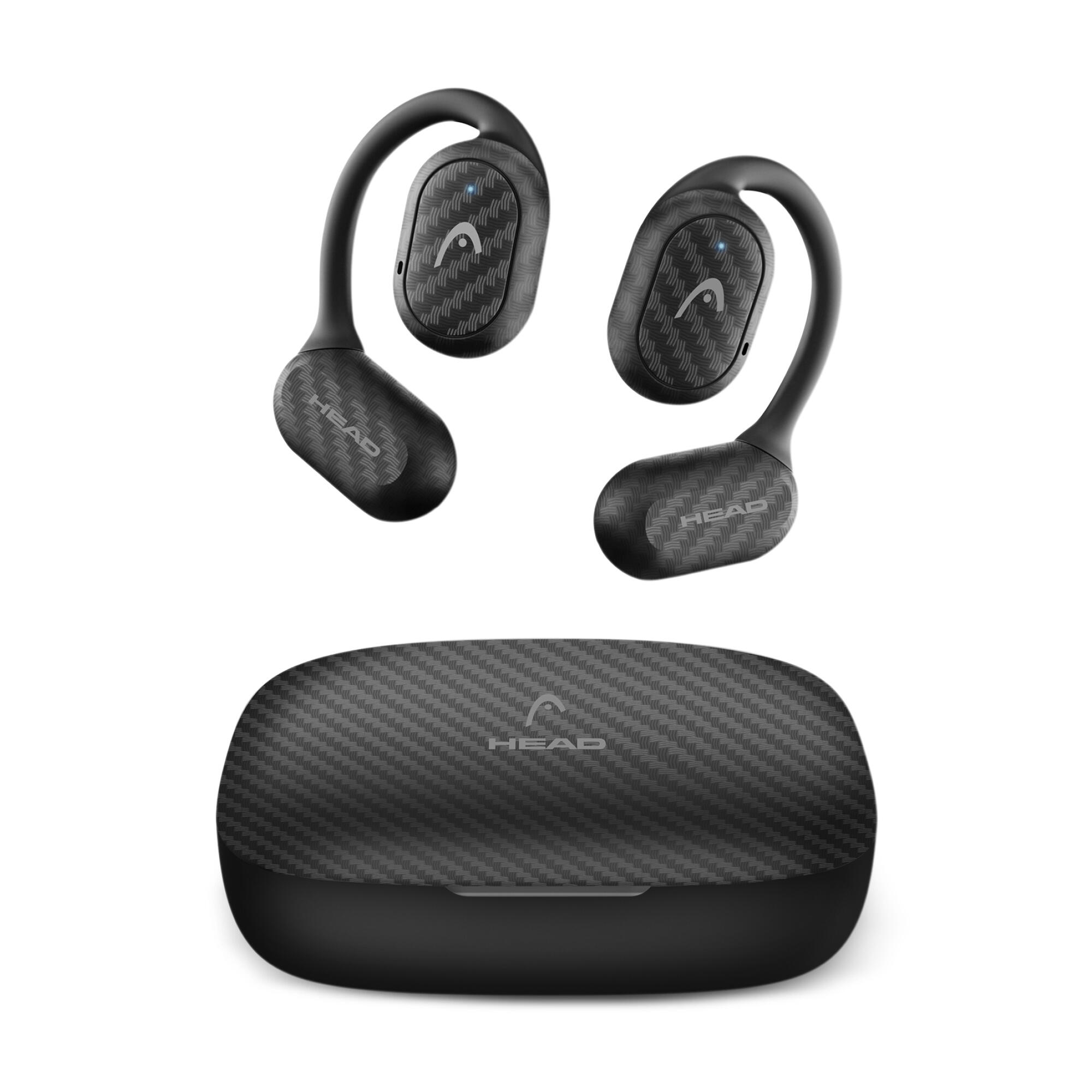 HEAD Sportovní sluchátka s open-ear technologií, LED displejem a odolností IPX4