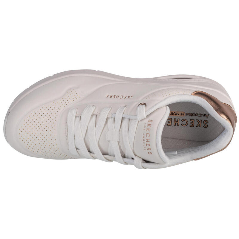 Pantofi Sport Skechers Model Uno Wedge - Hi Steps Culoare Alb