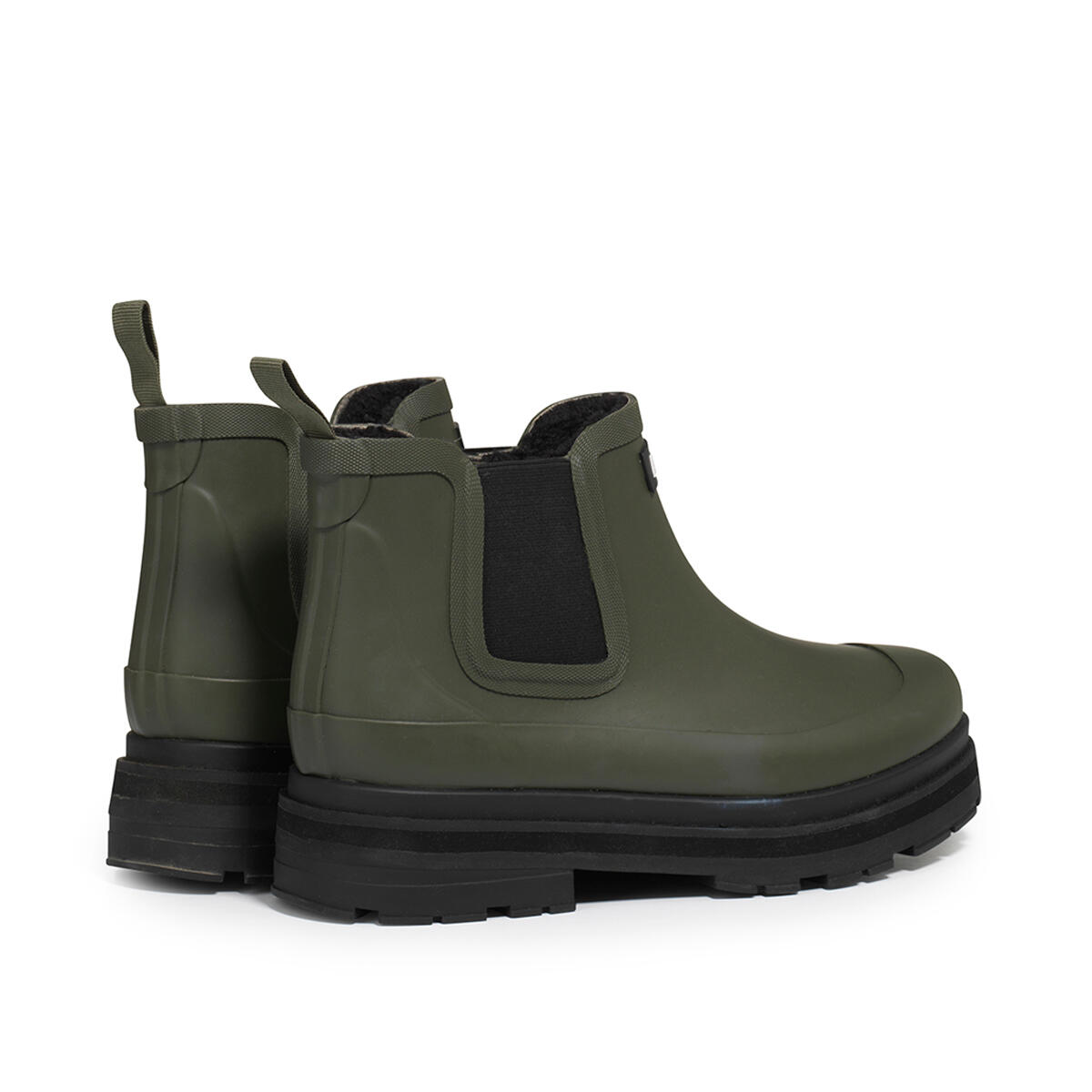 Bottine de pluie fourrée imperméable SOFT RAIN Femme  Kaki 2/3
