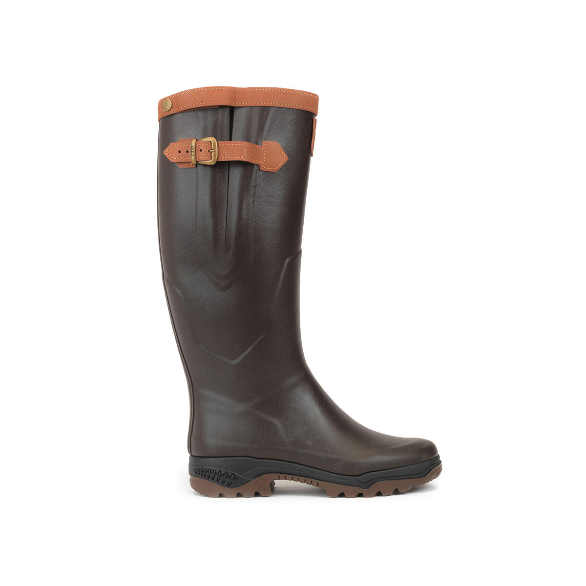 Aigle - Botte De Chasse Ajustable Parc2 Sign Pf Homme Marron - Bottes - Marron - 43 - Decathlon