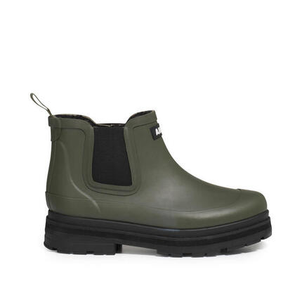 Bottines de pluie fourrées imperméables SOFT RAIN FEMME vert sapin